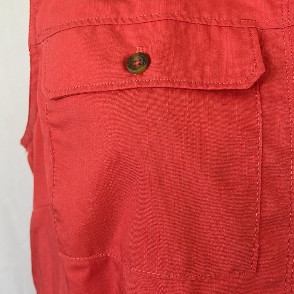 Carhartt Coral Force Ridgefield Button Down Relaxed Fit Sleeveless Shirt - Small - Picture 7 of 16